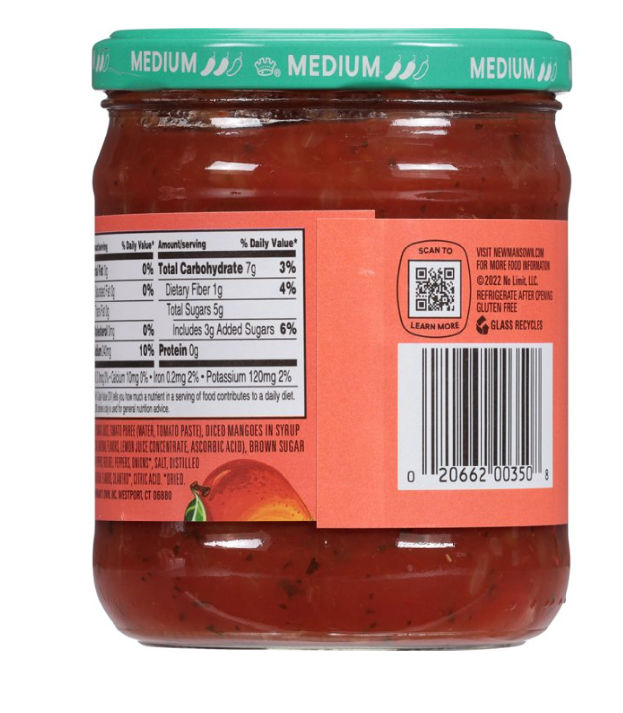 Newman's Own Mango Salsa, Medium Chunky, 16 oz (Pack of 2)