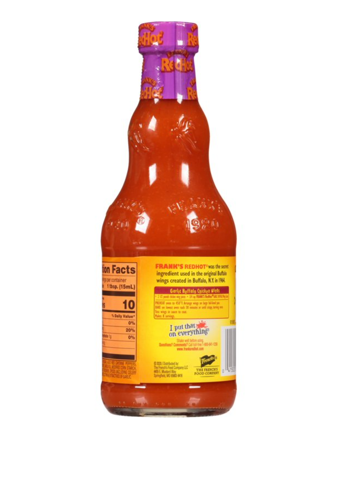 Frank's RedHot Kosher Hot Buffalo Wings Hot Sauce, 12 fl oz Bottle (Pack of 4)