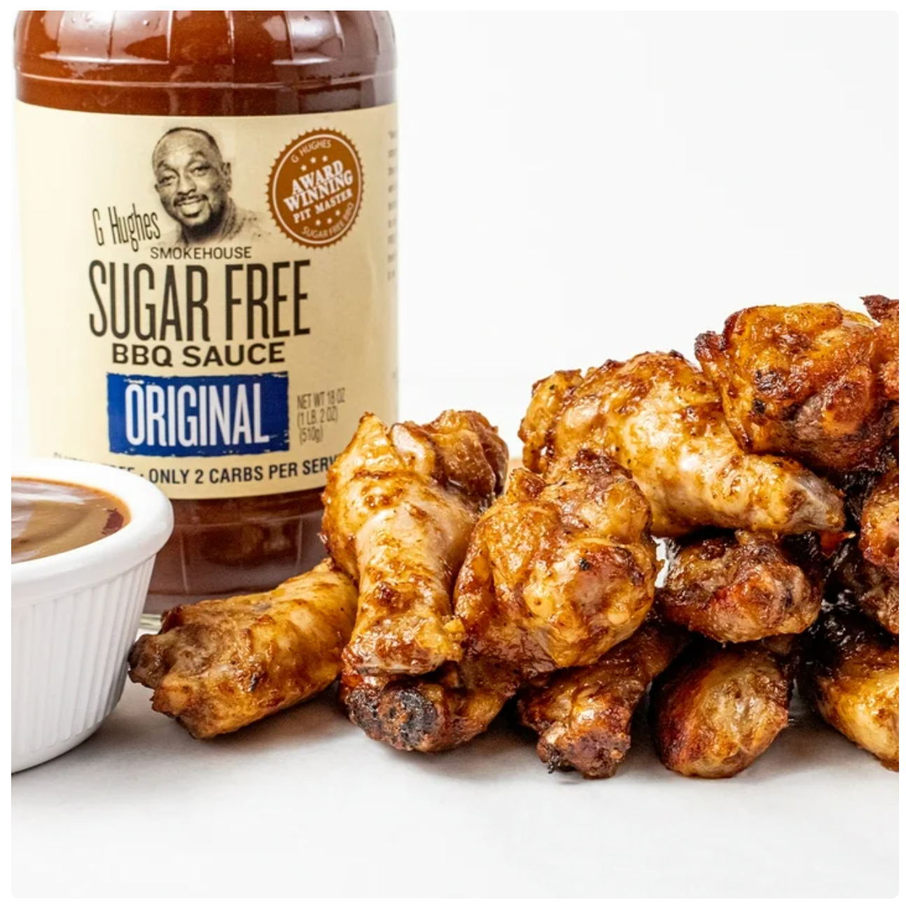 G Hughes Sugar Free BBQ Sauce Original, 18 oz (Pack of 2)