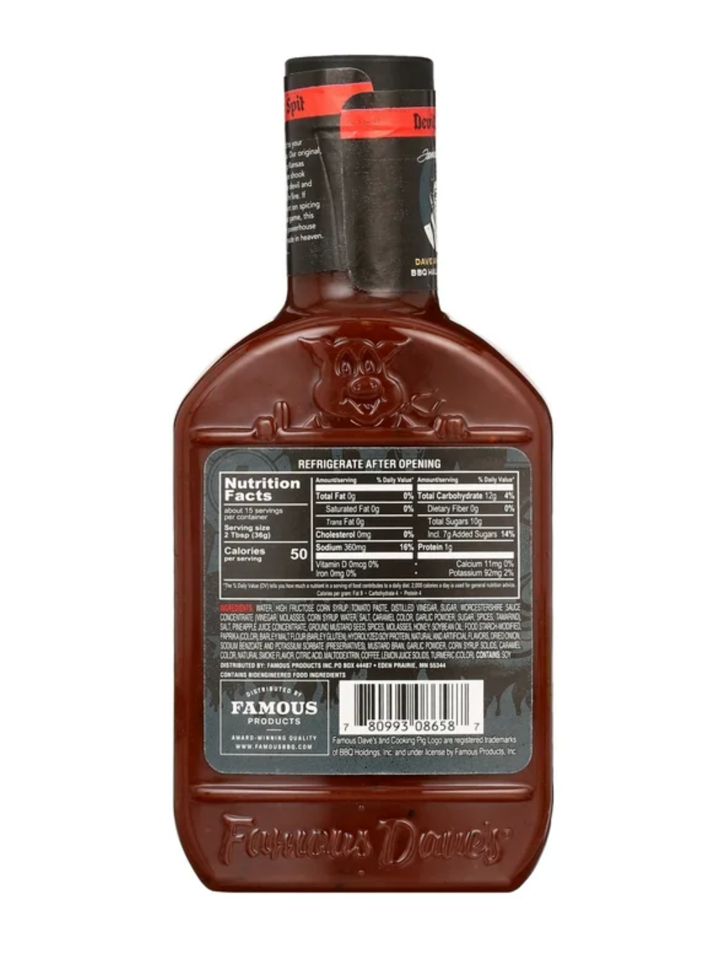 Famous Dave's Devil's Spit Sinfully Spicy BBQ Sauce, 19oz (Pack of 3)