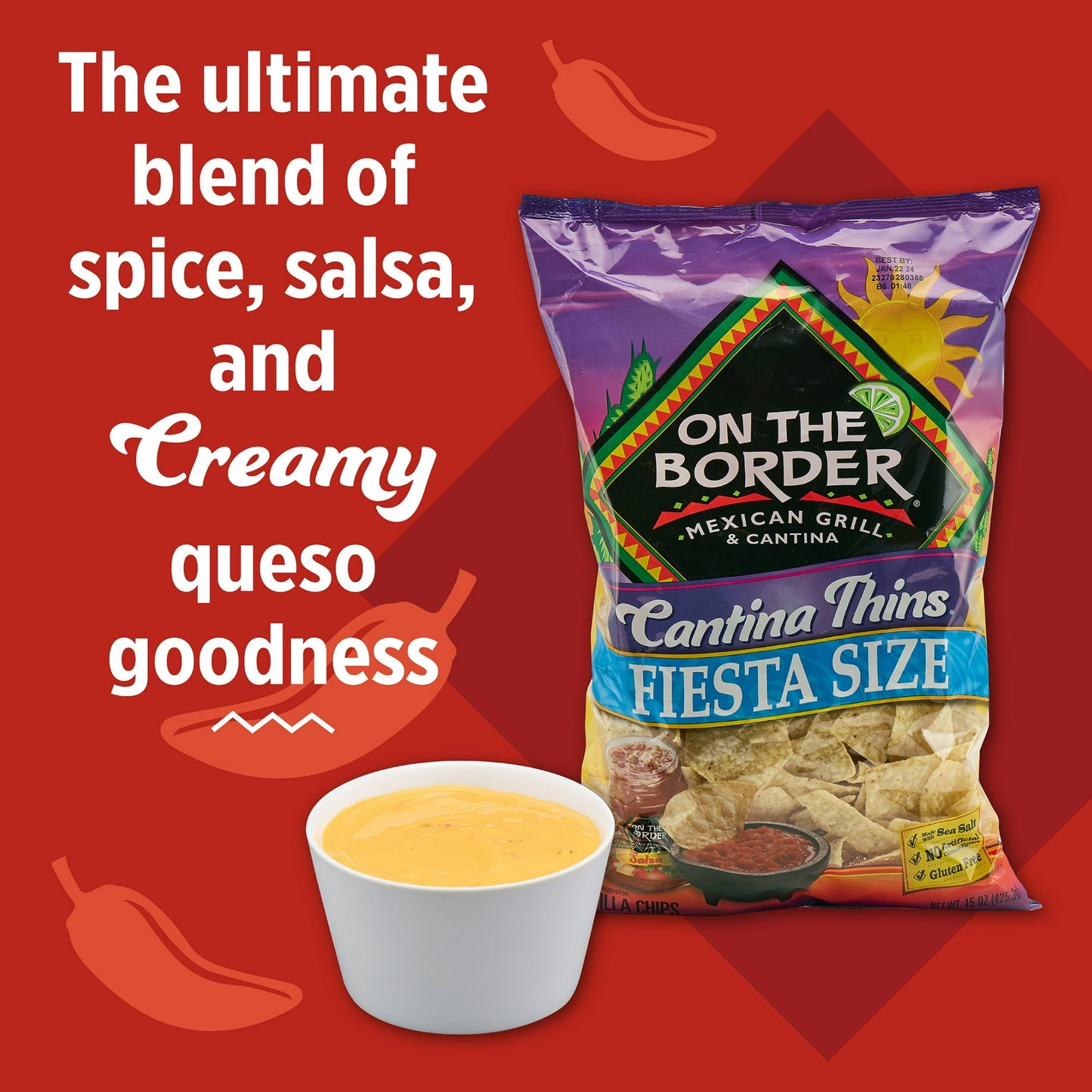 On The Border Salsa Con Queso, 15.5 oz. Jars (Pack of 2)