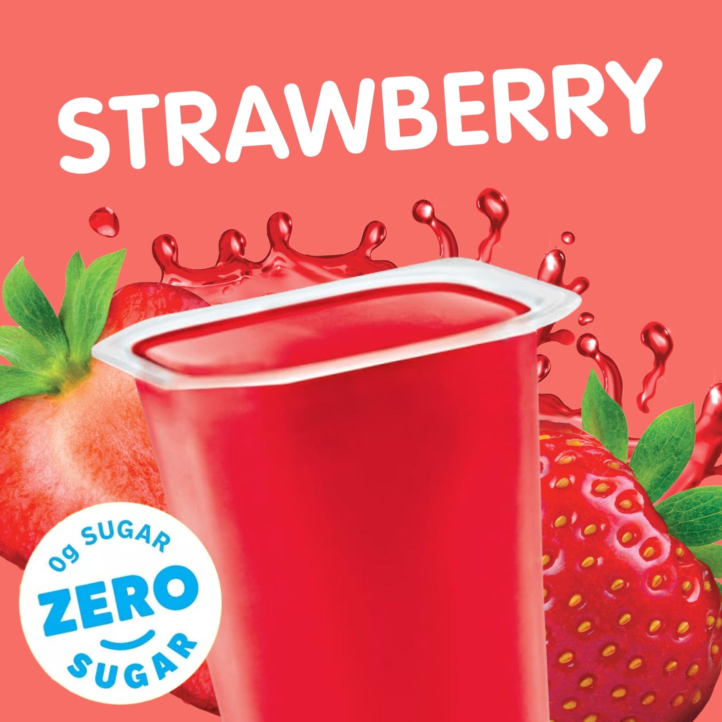 Snack Pack Zero Sugar Strawberry Flavored Juicy Gels, Lunchbox Snack, 3.25 oz Snack Cups, 4 Count, Pack of 4