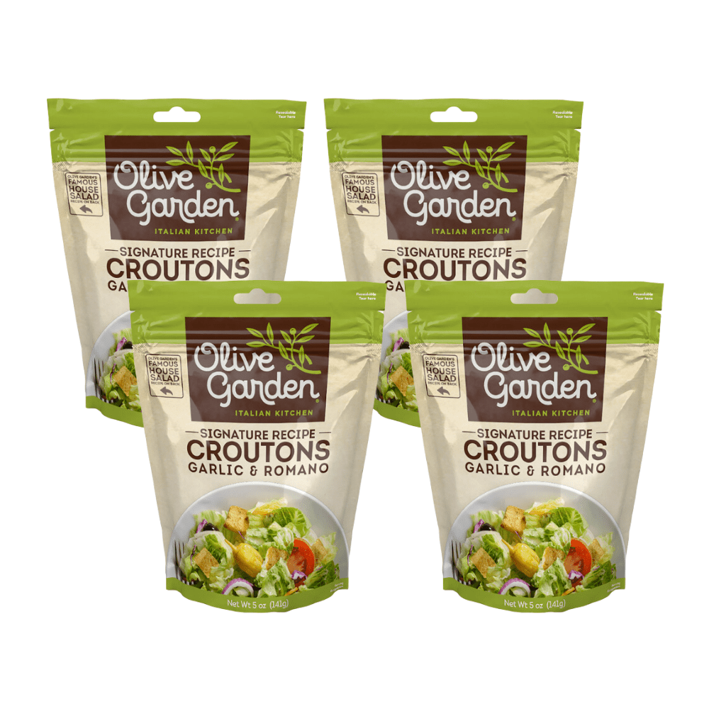 Olive Garden, Seasoned Croutons, Garlic and Romano, 5 oz Bag (Pack of 4)