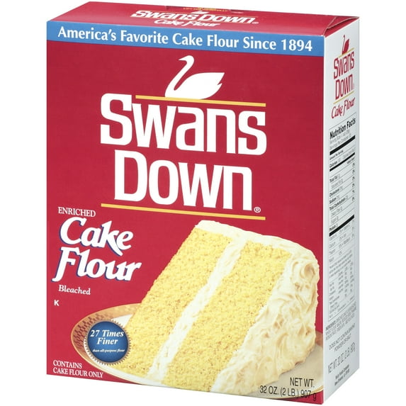 Swans Down Cake Flour, Enriched and Bleached, 32 oz Box (Pack of 4)