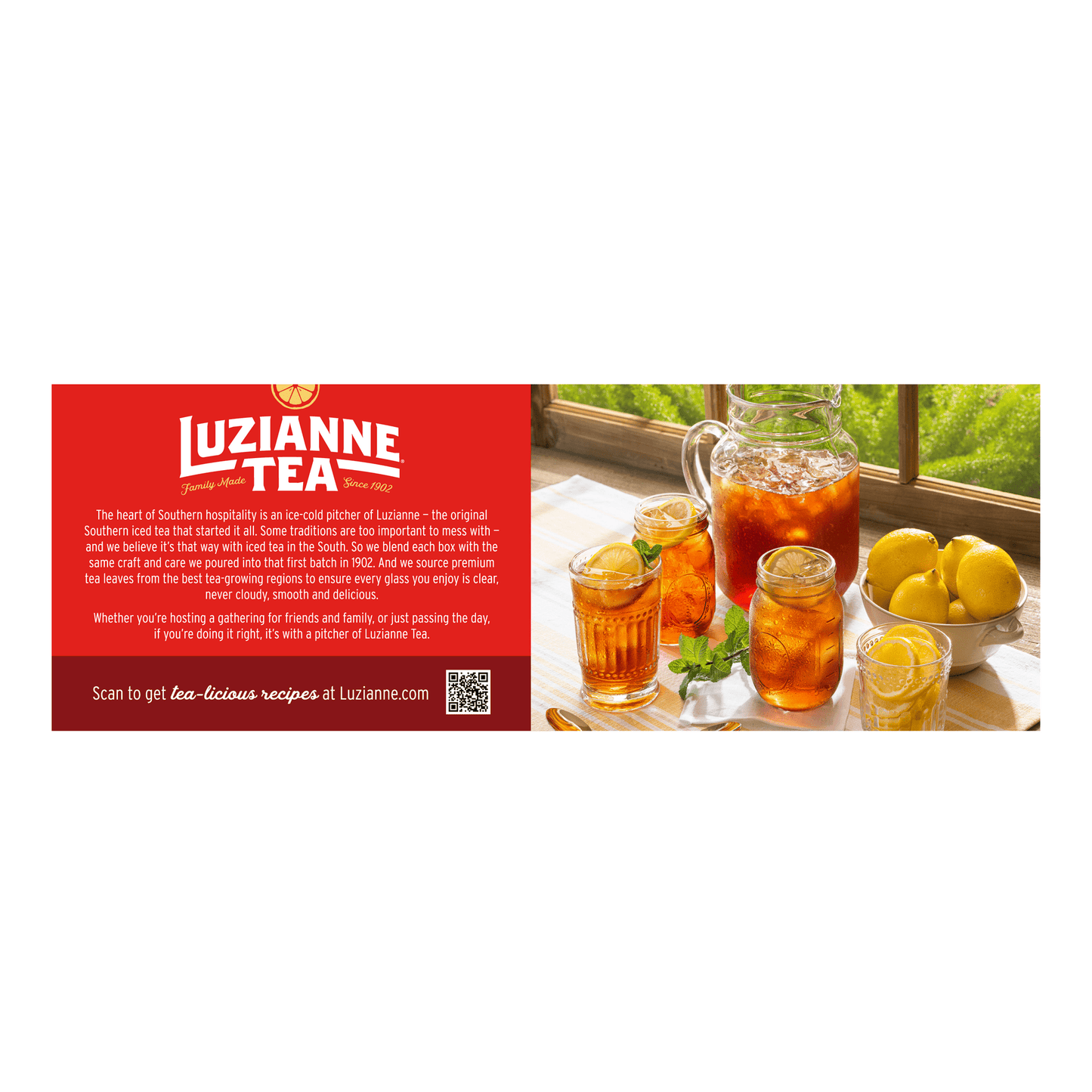 Luzianne Sweet Iced Tea Single Serve, 12 Count, 2.2 oz