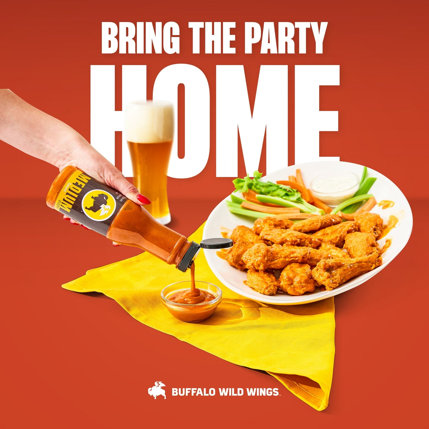 Buffalo Wild Wings Medium Buffalo Sauce, 20 fl. oz.- Pack of 2