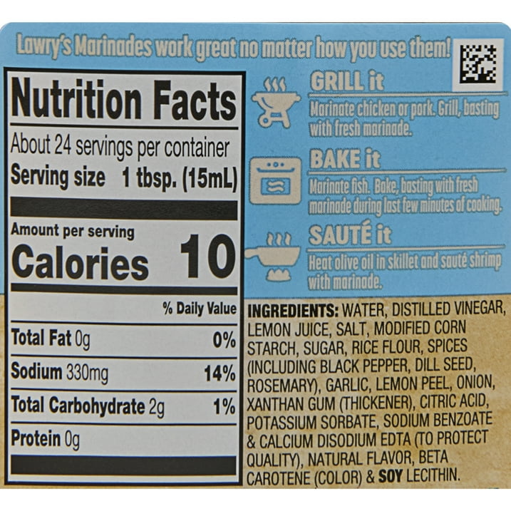 Lawry's Lemon Pepper With Lemon Marinade, 12 fl oz Bottle (Pack of 2)