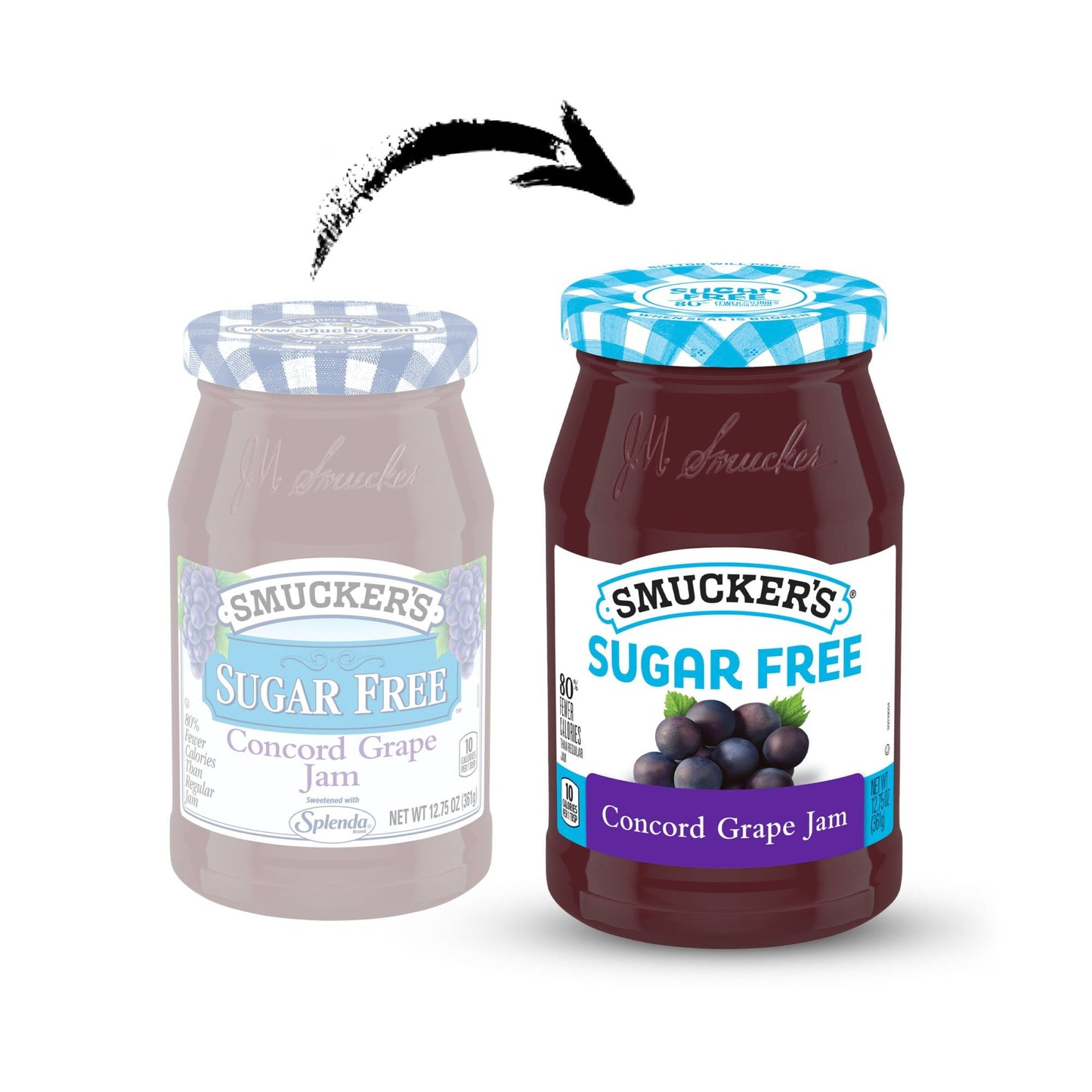 Smucker's Sugar Free Concord Grape Jam with Splenda Brand Sweetener, 12.75 Ounces (Pack of 2)