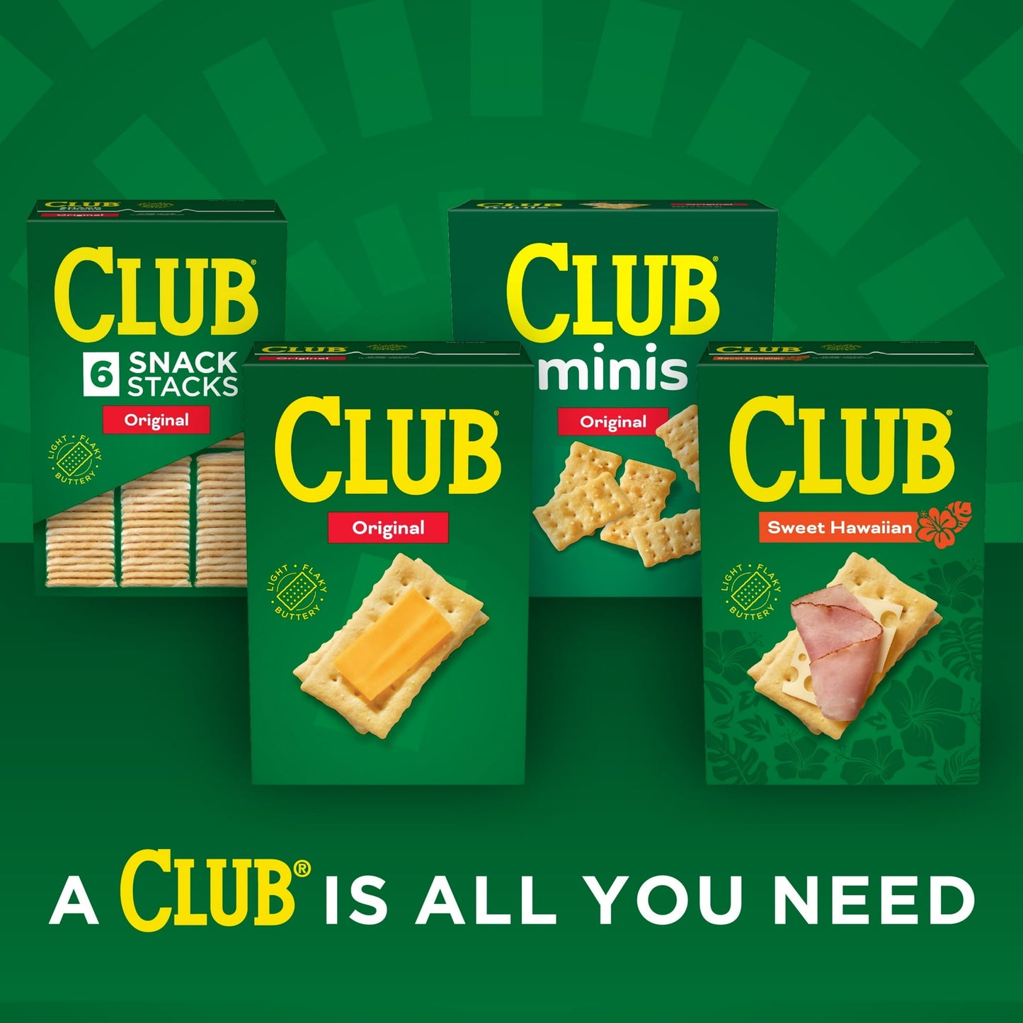Club Multigrain Crackers, Lunch Snacks, 12.7 oz, Pack of 4