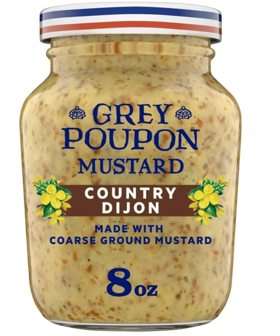 Grey Poupon Country Dijon Coarse Ground Mustard, 8 oz. Jar (Pack of 2)