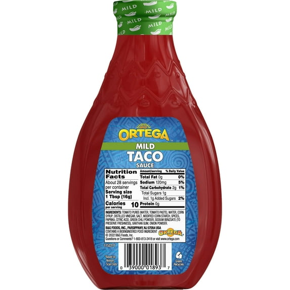 Ortega Original Thick and Smooth Medium Taco and Enchilada Chili Sauce, Kosher, 8 oz