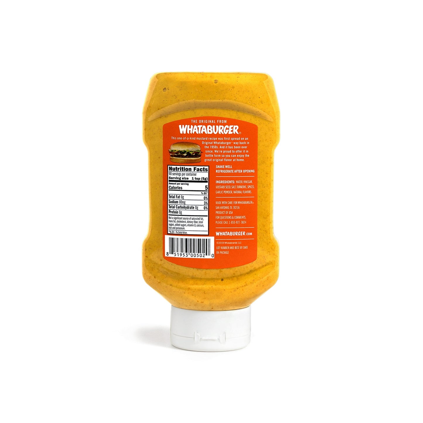 Whataburger Original Mustard - 16 Oz , 1 bottle