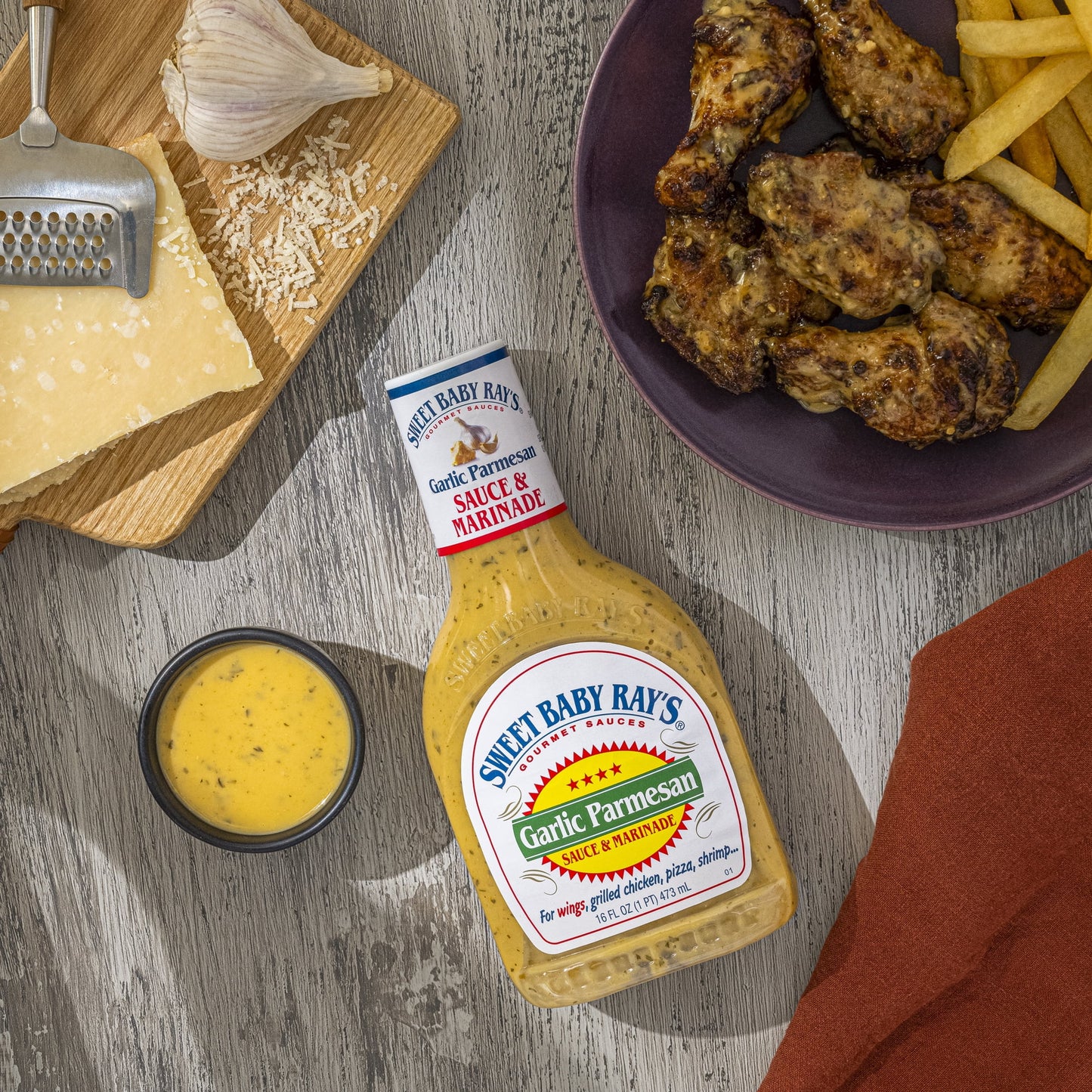 Sweet Baby Ray's Garlic Parmesan Sauce & Marinade 16 fl oz, Pack of 4