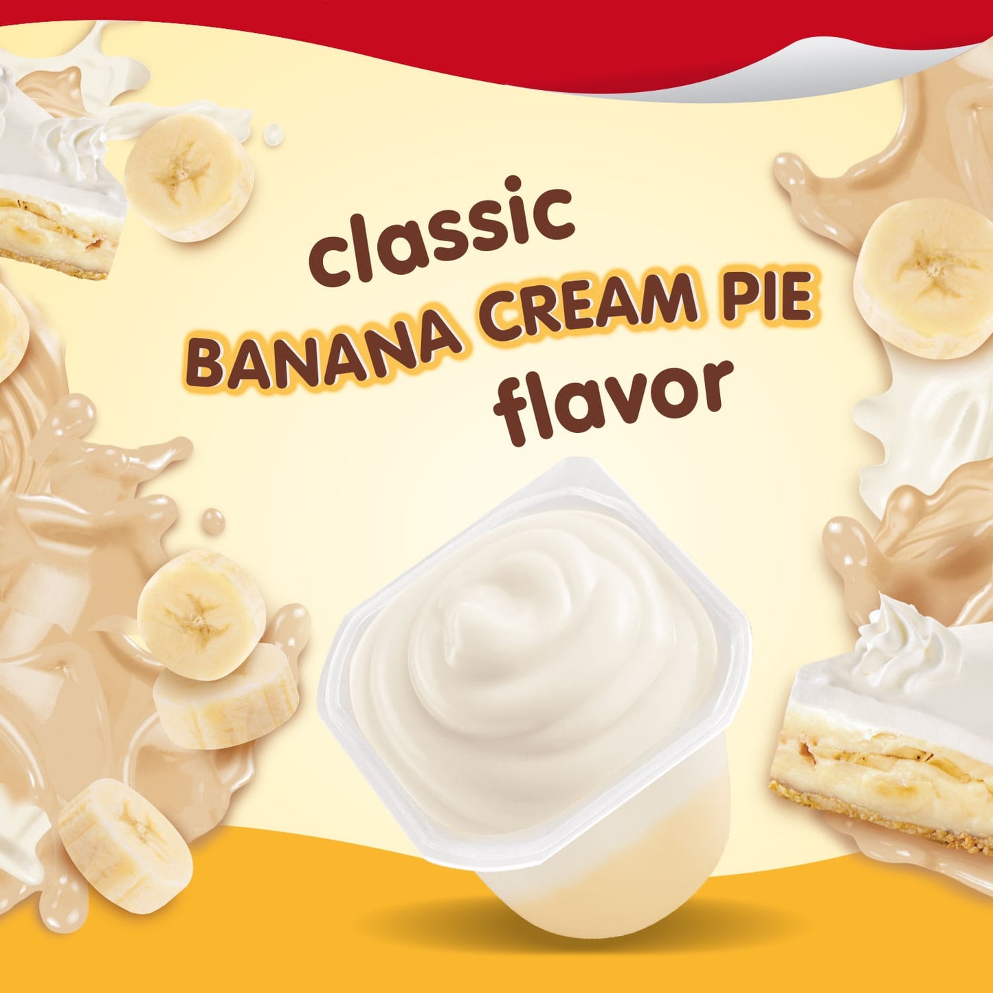 Snack Pack Banana Cream Pie Flavored Pudding, Lunchbox Snack, 3.25 oz Pudding Cups, 4 Count (Pack of 4)