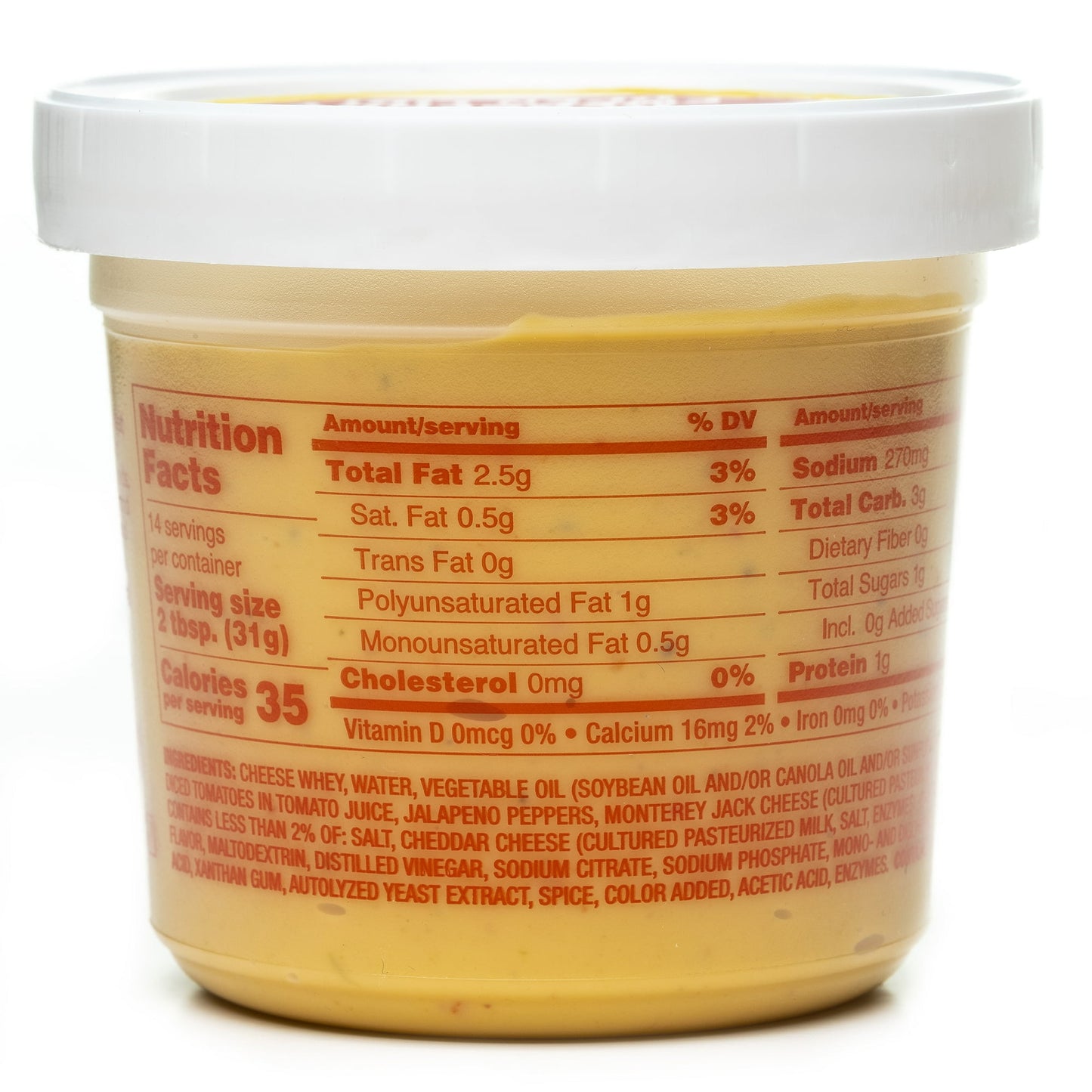 Ricos® Queso Pronto Medium Yellow Cheese Dip & Spread with Tomato and Jalapeno, 15 oz Tub, (Pack of 2)