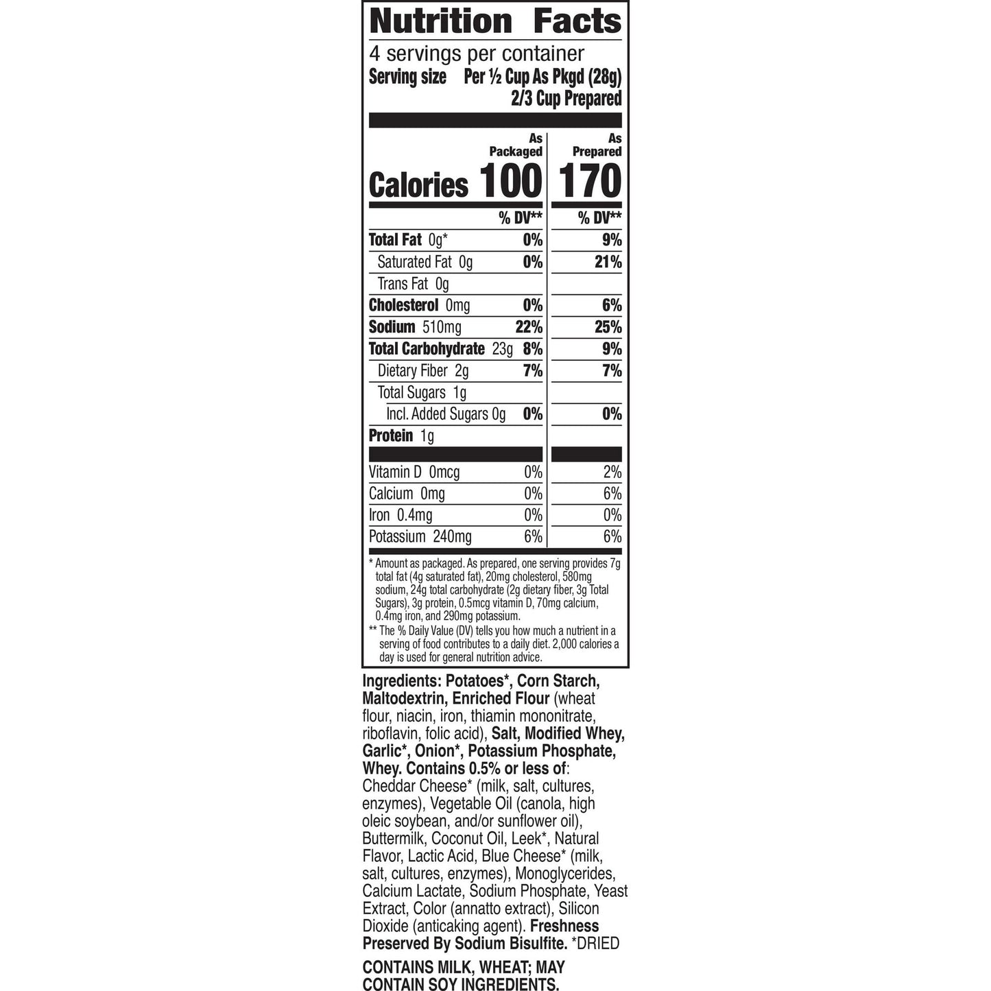 Betty Crocker Au Gratin Casserole Potatoes, Made with Real Cheese, 4 oz Box, Pack of 4