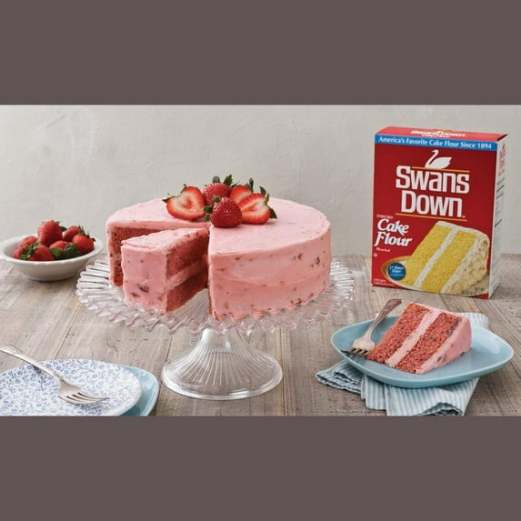 Swans Down Cake Flour, Enriched and Bleached, 32 oz Box (Pack of 4)