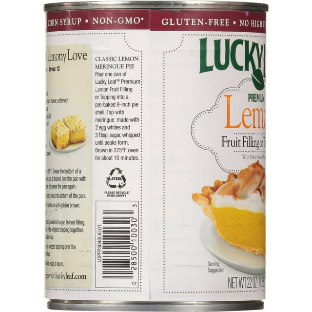 Lucky Leaf Premium Lemon Pie Filling & Topping - 22 oz (Pack of 4)