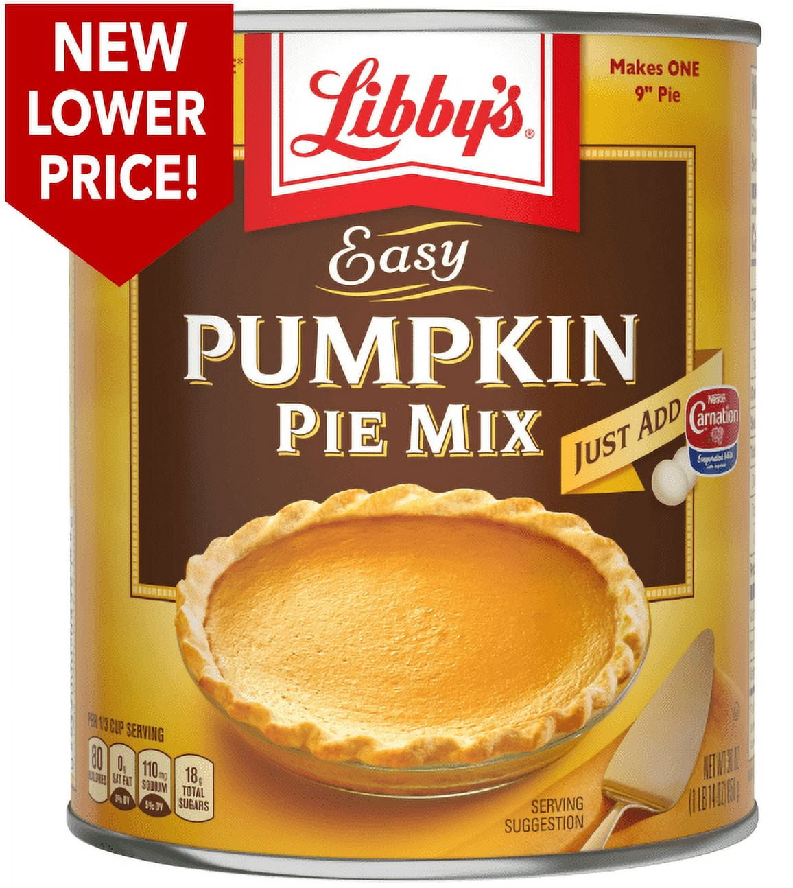Libby's Easy Whole Pumpkin Pie Mix All Natural No Preservatives, 30 oz, 10 Servings (Pack of 4)