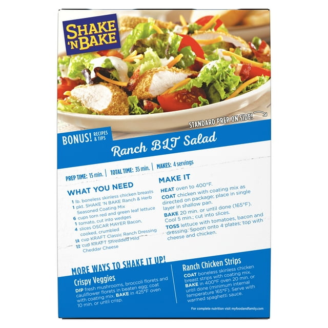 Shake ‘N Bake Variety Pack –6 oz Parmesan Crusted, BBQ Glaze, Ranch & Herb (3-Pack)