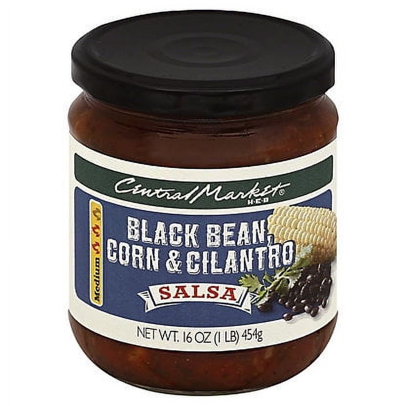 Central Market Medium Black Bean, Corn & Cilantro Salsa, 16 oz (Pack of 4)