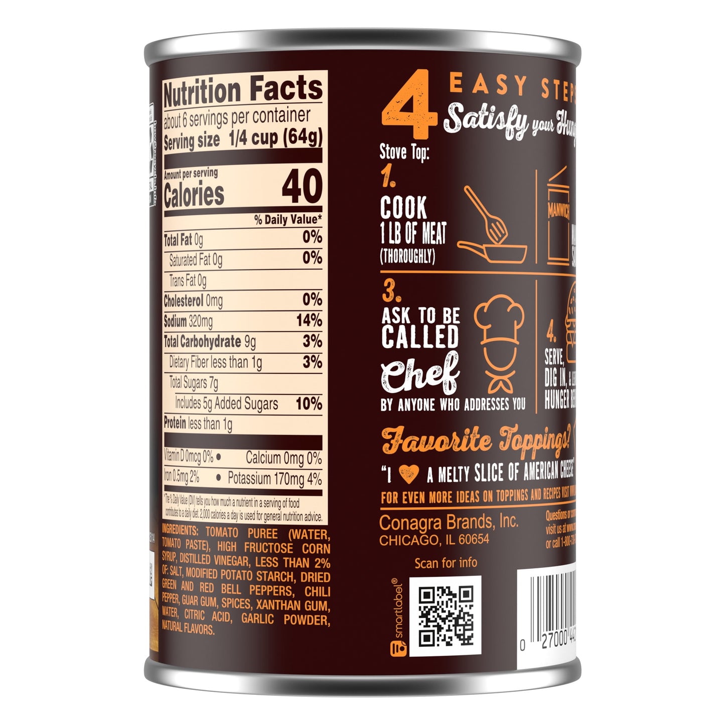 Manwich Original Sloppy Joe Sauce, Canned Sauce, 15 oz (Pack of 4)