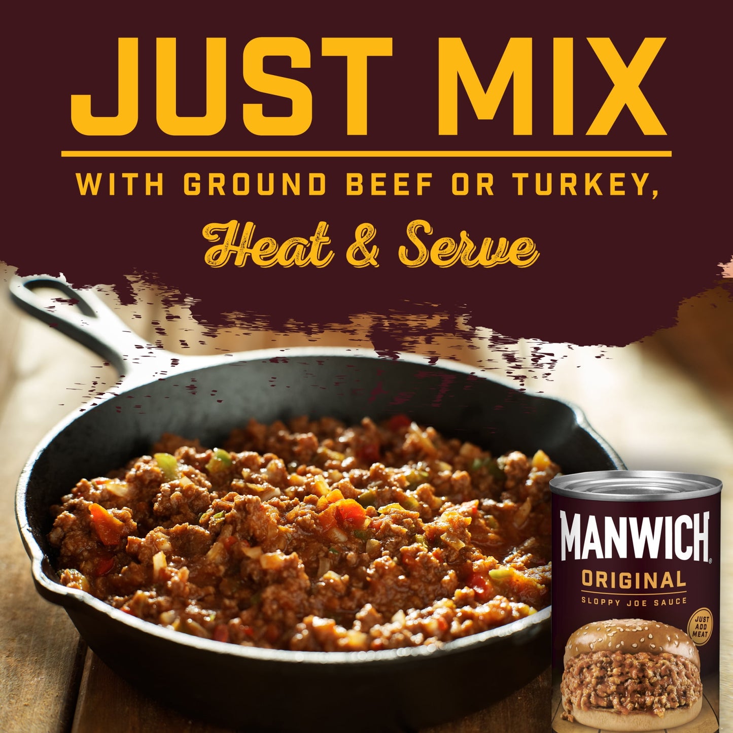 Manwich Original Sloppy Joe Sauce, Canned Sauce, 15 oz (Pack of 4)