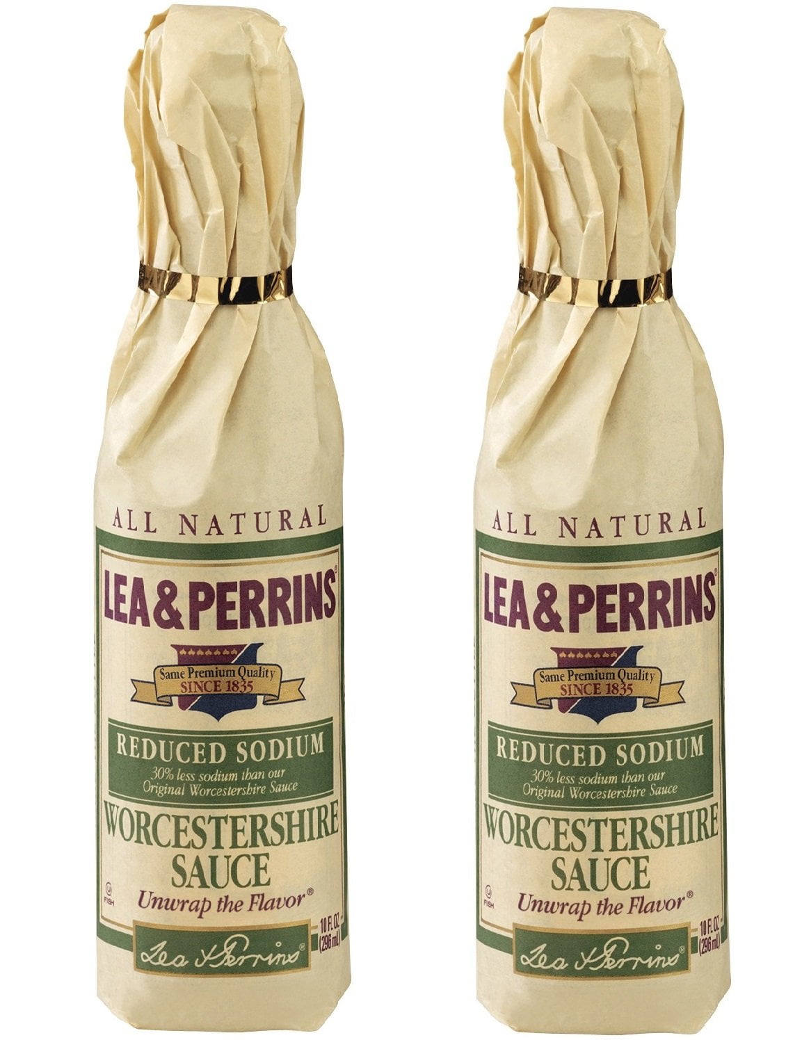 Lea & Perrins Reduced Sodium Worcestershire Sauce, 10 fl. oz. (Pack of 2)
