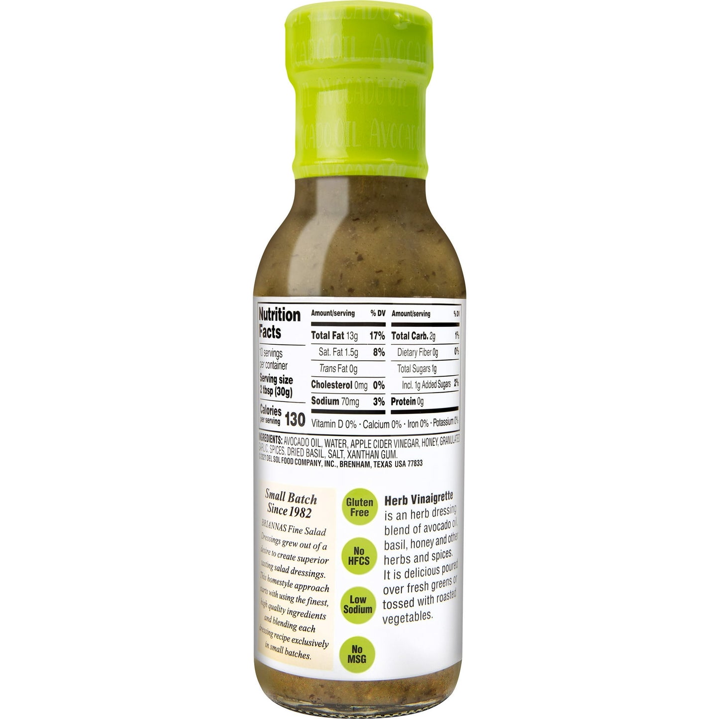 BRIANNAS Avocado Oil Herb Vinaigrette, 10 fl oz (Pack of 2)