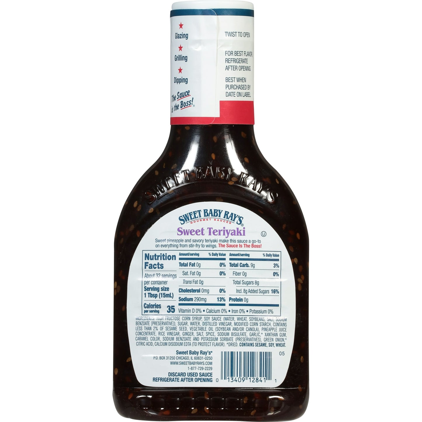 Sweet Baby Ray's Sweet Teriyaki Sauce & Marinade 16 fl oz (Pack of 4)