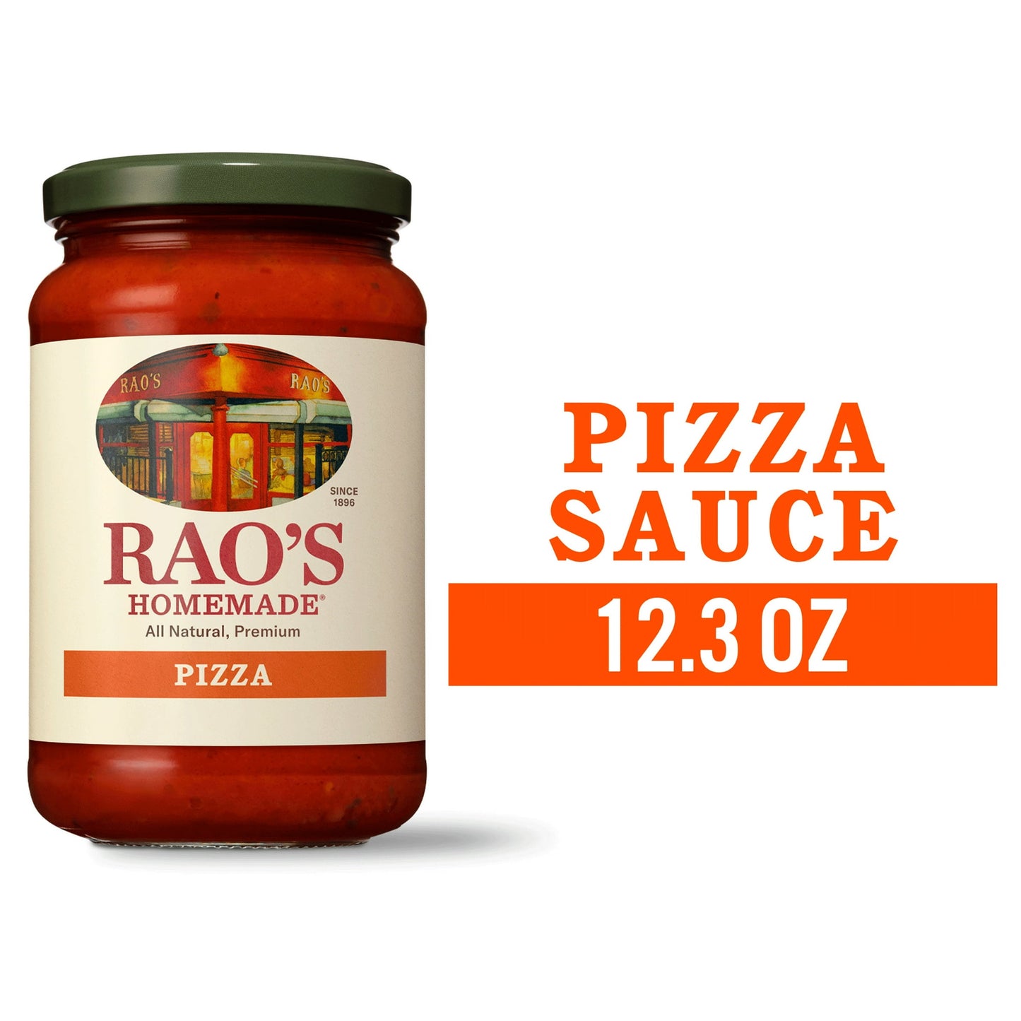 Rao's Homemade Pizza Sauce, 12.3oz - All Natural, Slow-Simmered (Pack of 4)