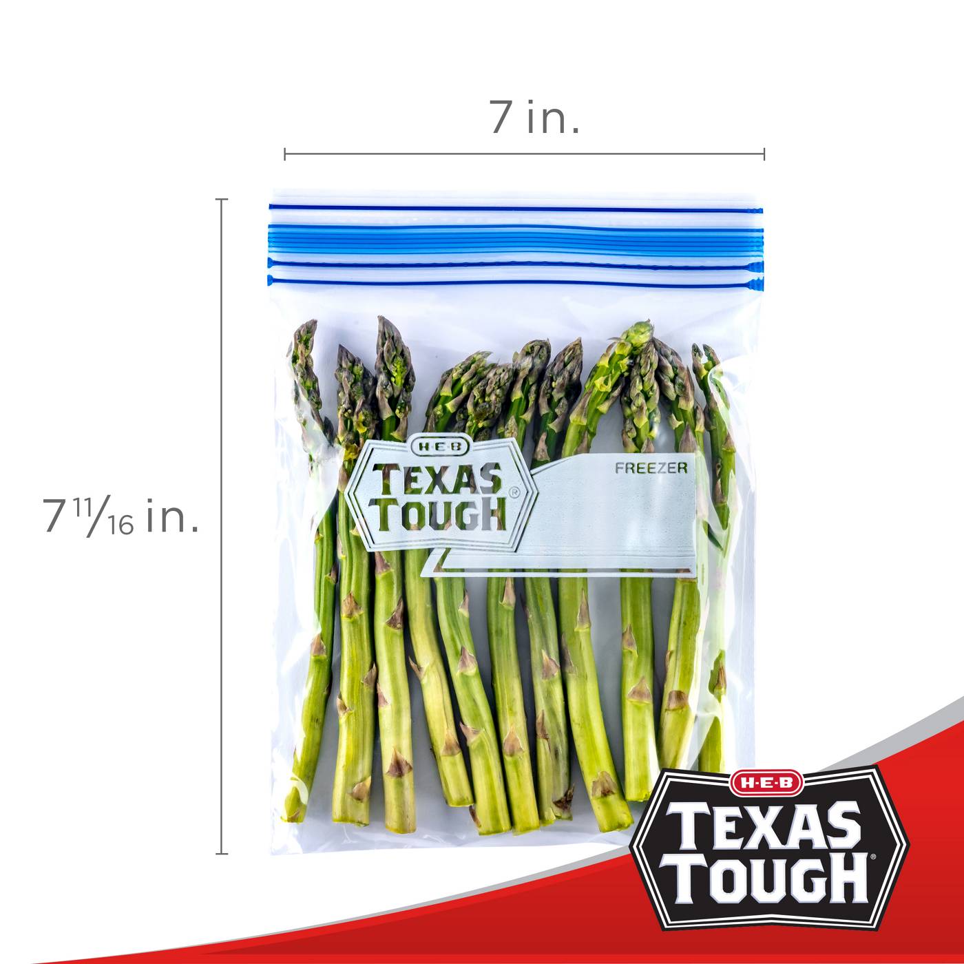 H‑E‑B Texas Tough Double Zipper Quart Freezer Bags, 40 ct (Pack of 4)
