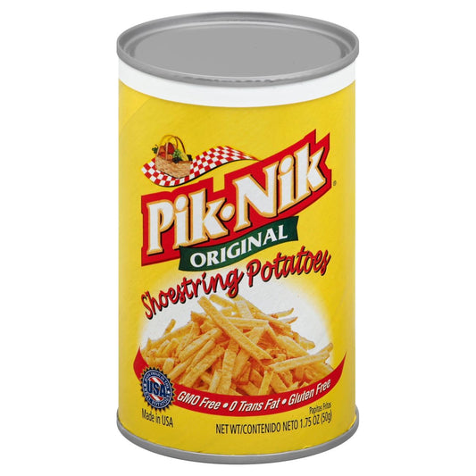 Pik-Nik Original Shoestring Potato Sticks, 1.75 oz Canister (Pack of 2)