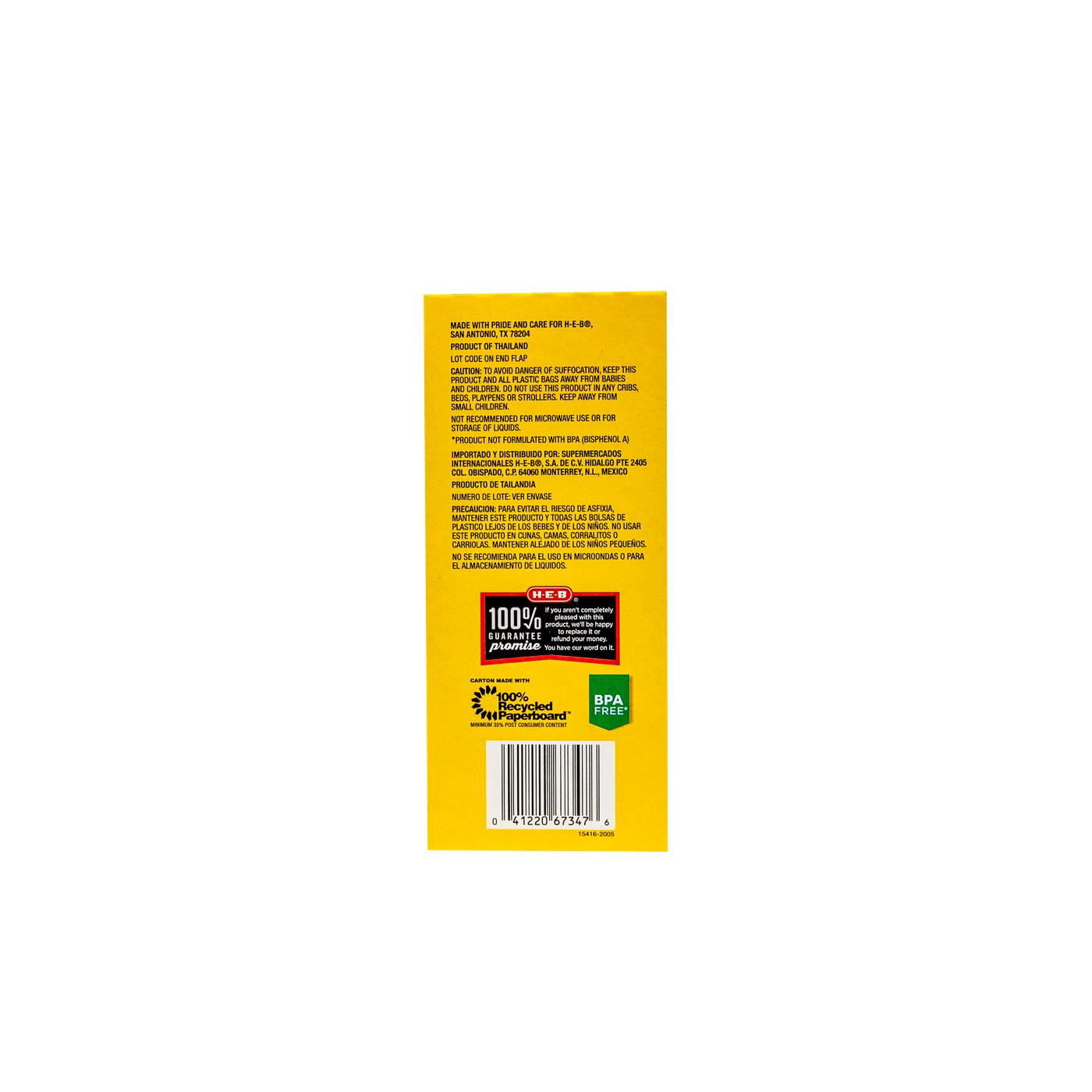 H‑E‑B Texas Tough Double Zipper Sandwich Bags, 100 ct (Pack of 4)