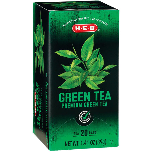 H‑E‑B Premium Green Tea Bags, 20 ct, 1.41 oz