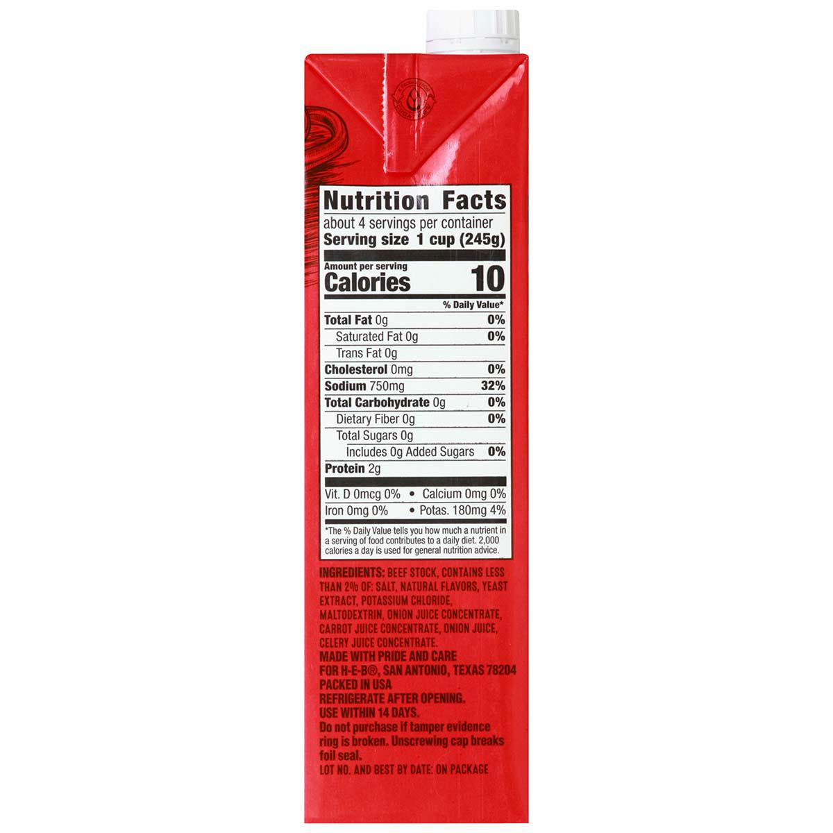 H‑E‑B Beef Broth, 32 oz (Pack of 2)