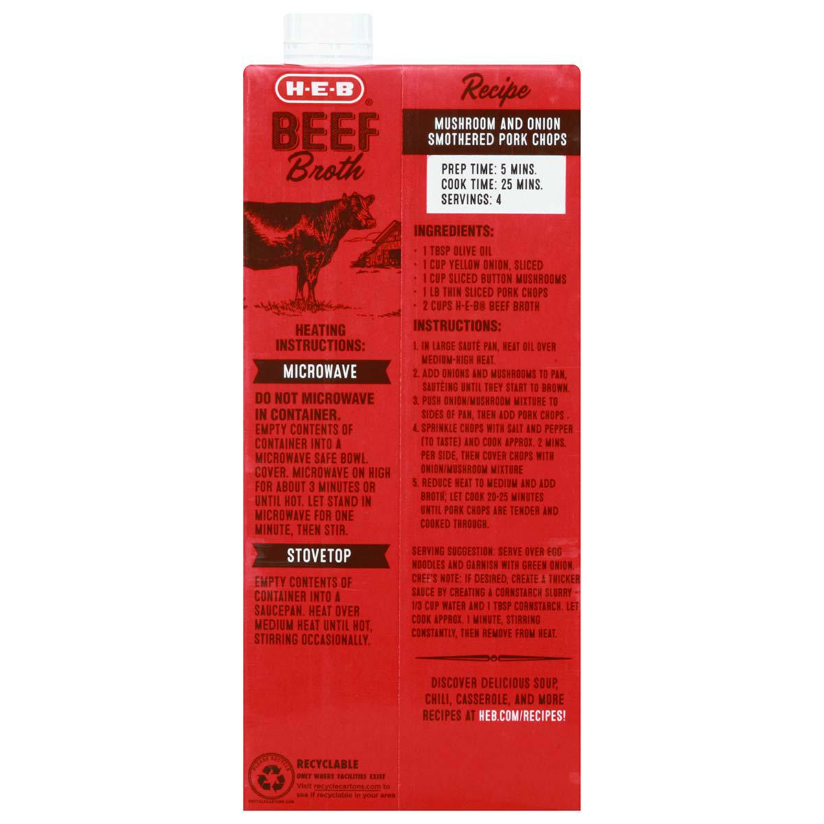 H‑E‑B Beef Broth, 32 oz (Pack of 2)
