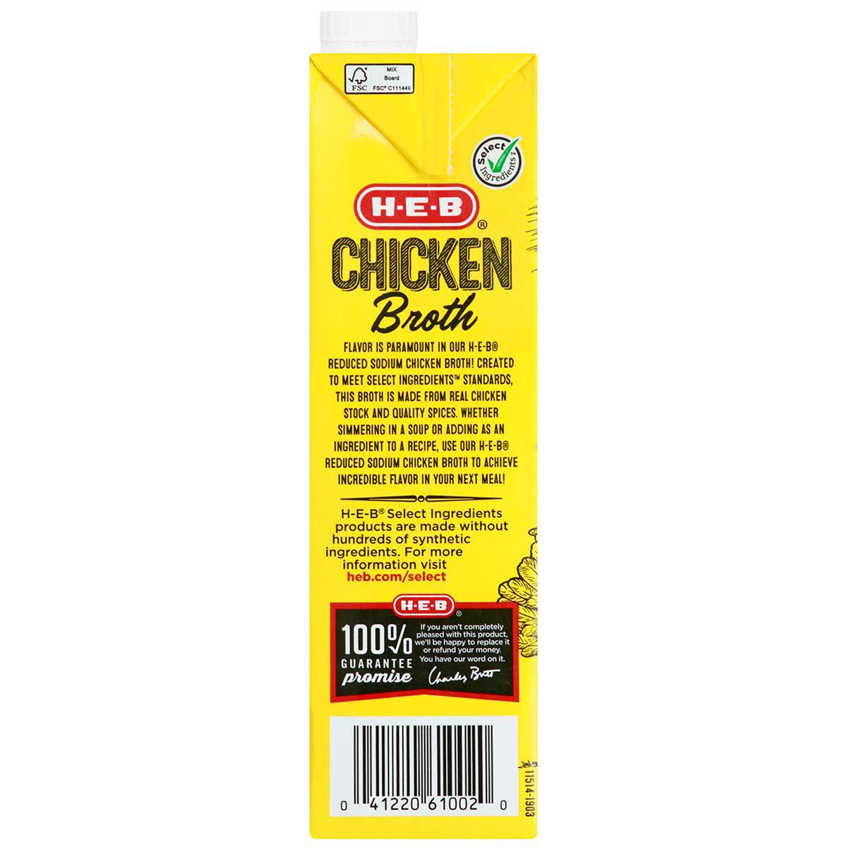 H‑E‑B Reduced Sodium Chicken Broth, 32 oz (Pack of 4)
