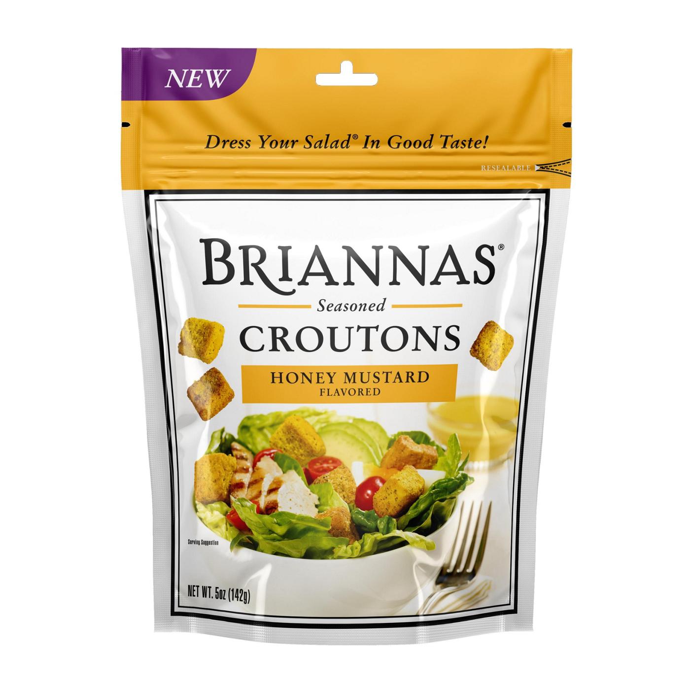 Briannas Honey Mustard Croutons, 5 oz, Pack of 4