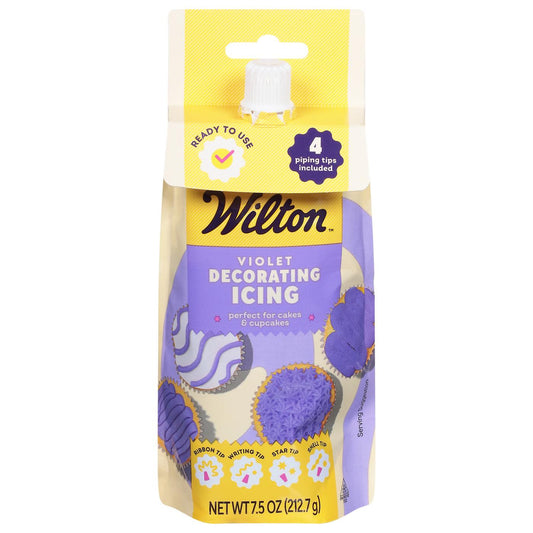 Wilton Violet Decorating Icing Pouch with Tips , 7.5 oz (Pack of 2)