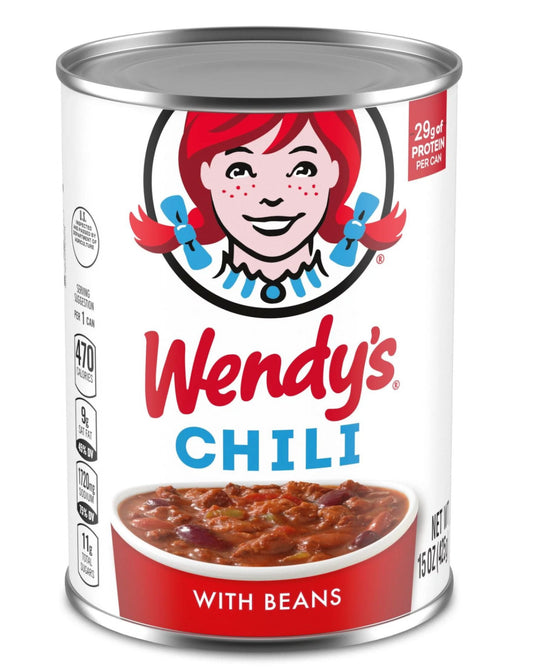 Wendy's Chili With Beans, Canned Chili, 15 oz. (Pack of 2)