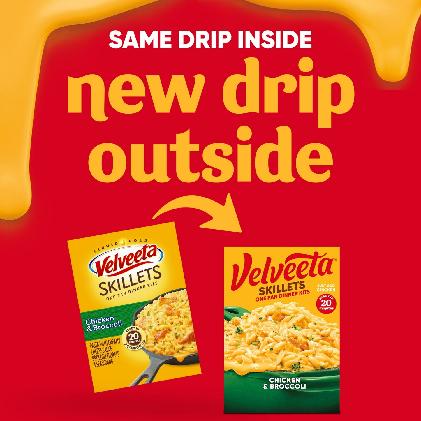 Velveeta Skillets Chicken & Broccoli Dinner Kit – 13.6 oz, Pack of 4
