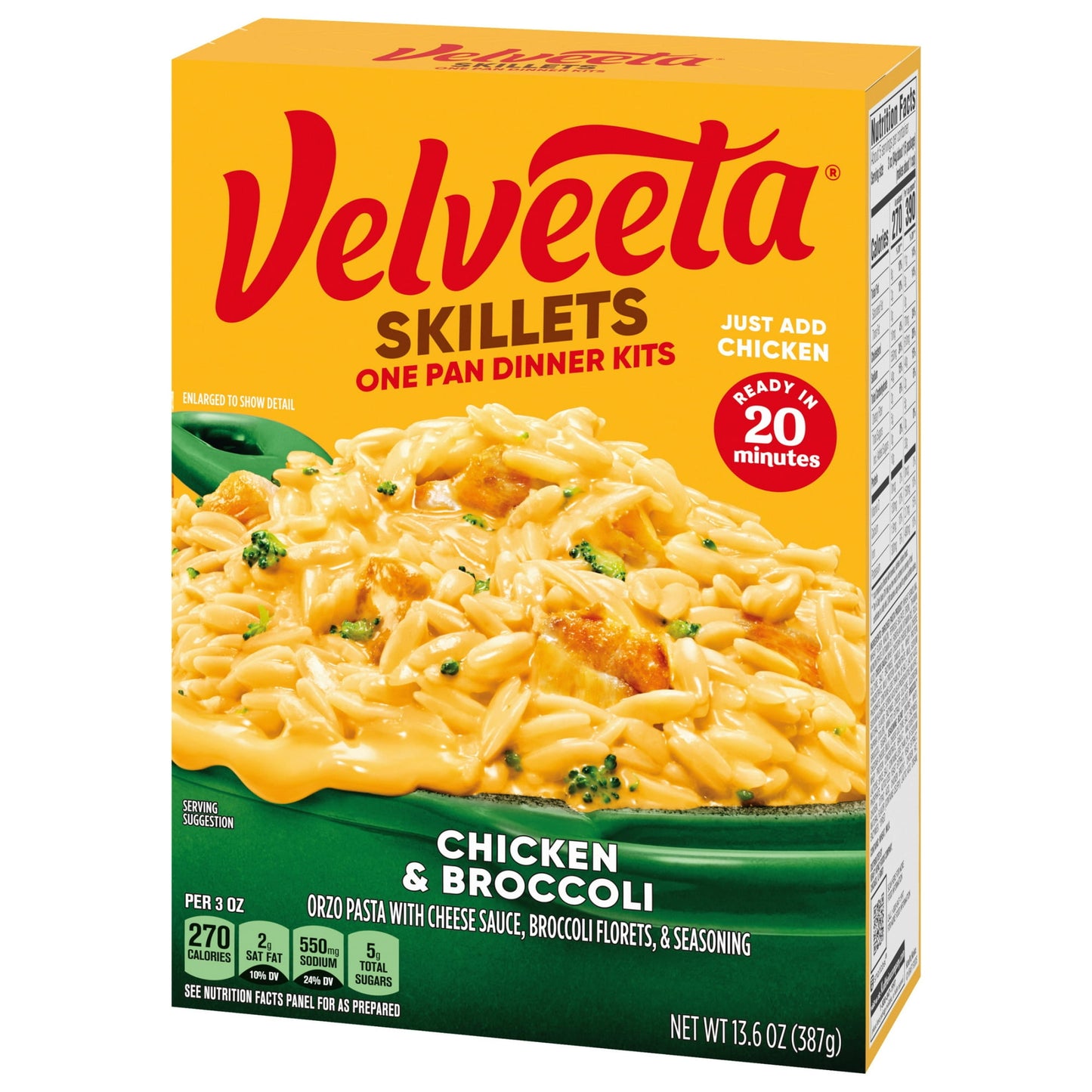 Velveeta Skillets Chicken & Broccoli Dinner Kit – 13.6 oz, Pack of 4