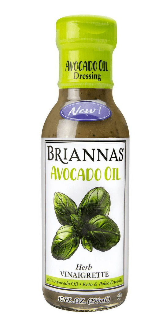 BRIANNAS Avocado Oil Herb Vinaigrette, 10 fl oz (Pack of 2)