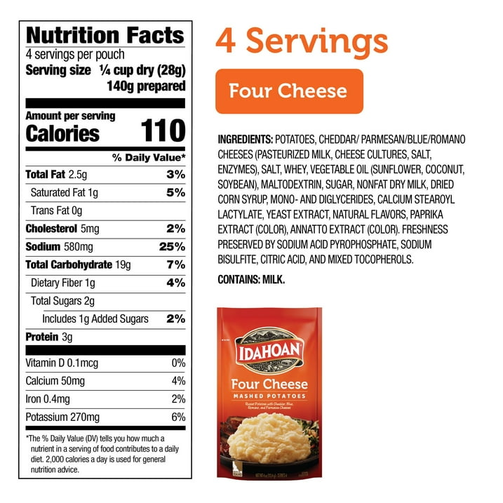 Idahoan® Four Cheese Mashed Potatoes , 4 oz, Pack of 5