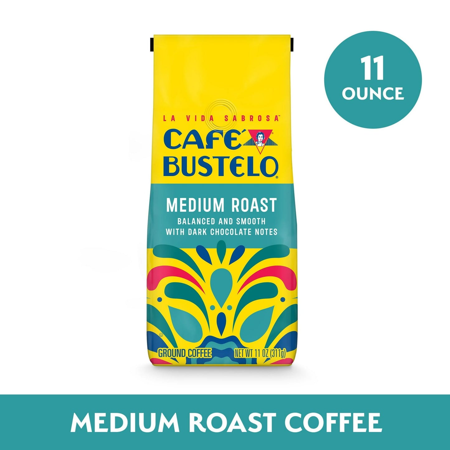 Cafe Bustelo Medium Roast Ground Coffee, 11 oz Bag