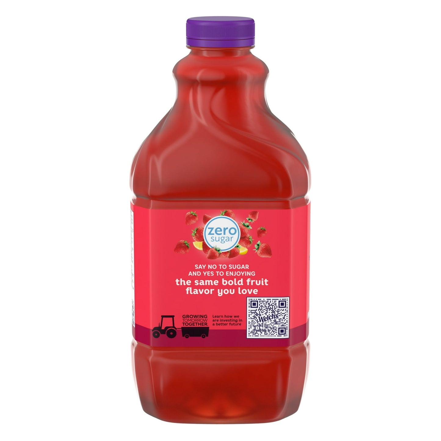Welch's Strawberry Zero Sugar Drink, 64 fl oz Bottle, Pack of 2