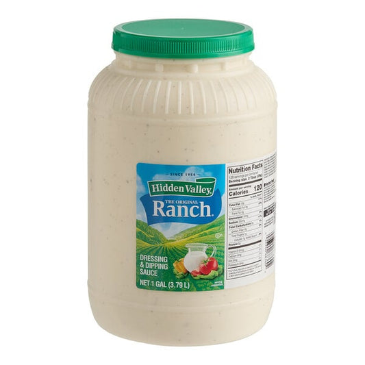 Hidden Valley 1 Gallon Ranch Dressing, (Pack of 4) (Restaurant/Bulk size)
