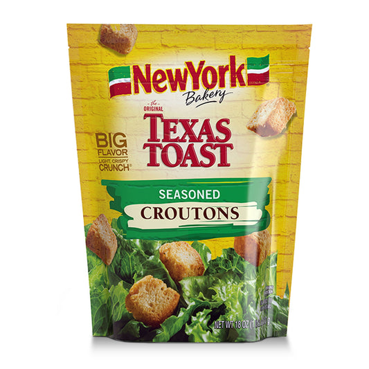 New York Bakery Texas Toast Seasoned Croutons, 5 oz Bag, (Pack of 2)