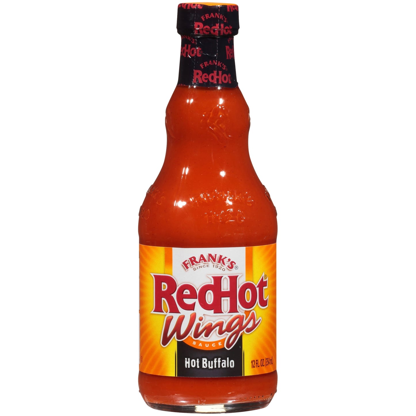 Frank's RedHot Kosher Hot Buffalo Wings Hot Sauce, 12 fl oz Bottle (Pack of 4)